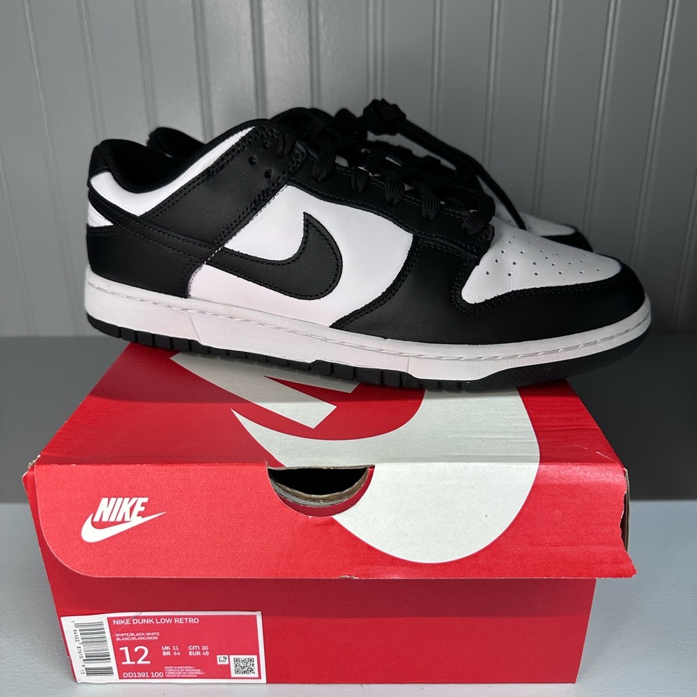 New Nike Dunk Panda Low Men's Black/White With Box